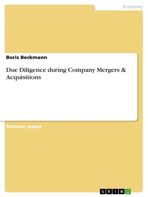 cover image of Due Diligence during Company Mergers & Acquisitions